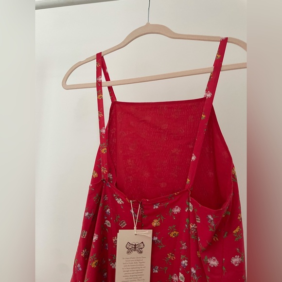 Christy Dawn Orchid Dress Large NWT crimson garden red floral - Picture 12 of 12
